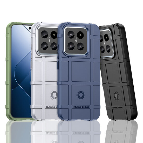 Xiaomi 14 Hoesje - Mobydefend Rugged Shield TPU Backcover - Groen