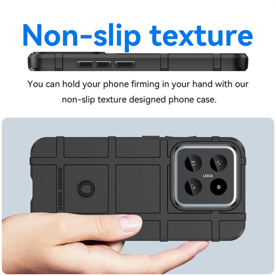 Xiaomi 14 Hoesje - Mobydefend Rugged Shield TPU Backcover - Groen