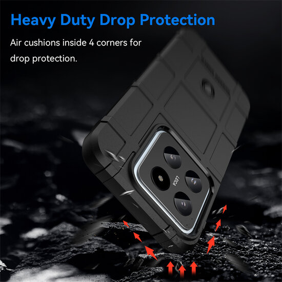 Xiaomi 14 Hoesje - Mobydefend Rugged Shield TPU Backcover - Blauw