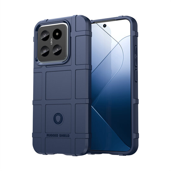 Xiaomi 14 Hoesje - Mobydefend Rugged Shield TPU Backcover - Blauw