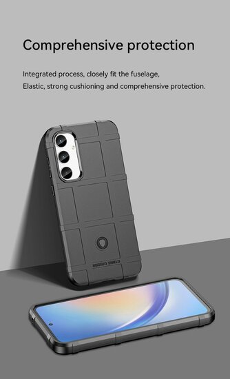 Samsung Galaxy A35 Hoesje, Rugged Shield TPU Gelcase, Groen