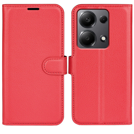 Xiaomi Redmi Note 13 Pro 4G Hoesje, MobyDefend Kunstleren Wallet Book Case (Sluiting Voorkant), Rood