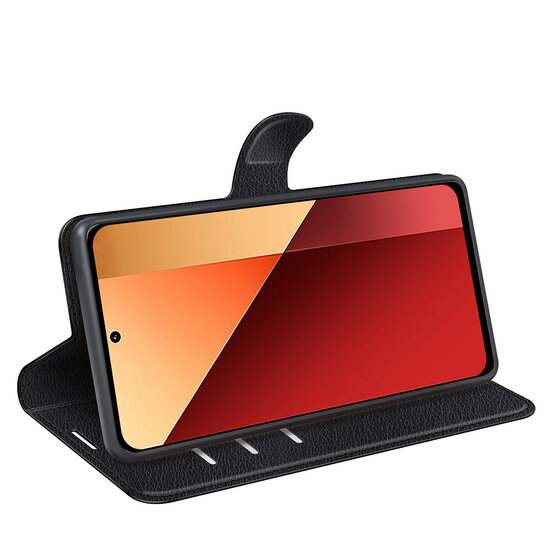 Xiaomi Redmi Note 13 Pro 4G Hoesje - MobyDefend Kunstleren Wallet Book Case (Sluiting Voorkant) - Zwart