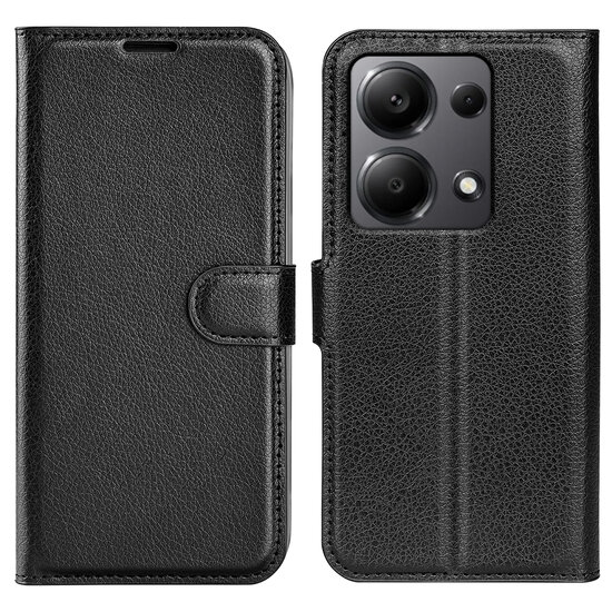Xiaomi Redmi Note 13 Pro 4G Hoesje - MobyDefend Kunstleren Wallet Book Case (Sluiting Voorkant) - Zwart