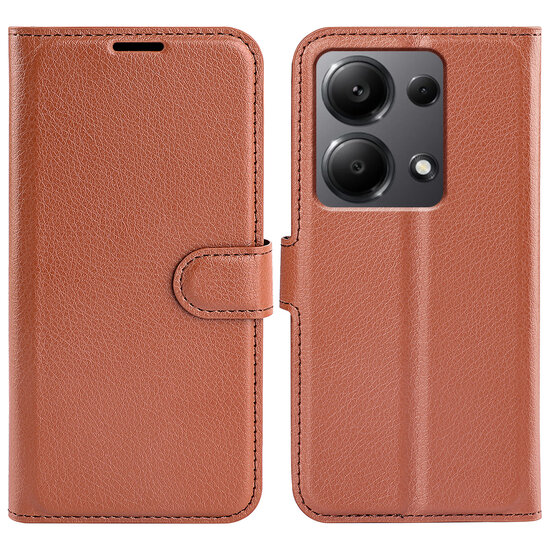 Xiaomi Redmi Note 13 Pro 4G Hoesje, MobyDefend Kunstleren Wallet Book Case (Sluiting Voorkant), Bruin