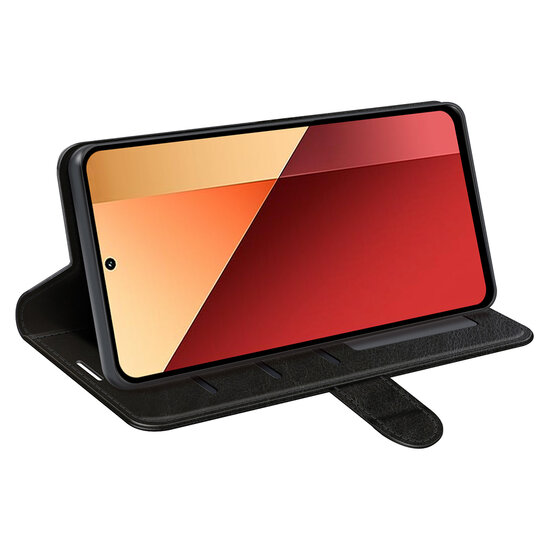 Xiaomi Redmi Note 13 Pro 4G Hoesje - MobyDefend Wallet Book Case (Sluiting Achterkant) - Zwart
