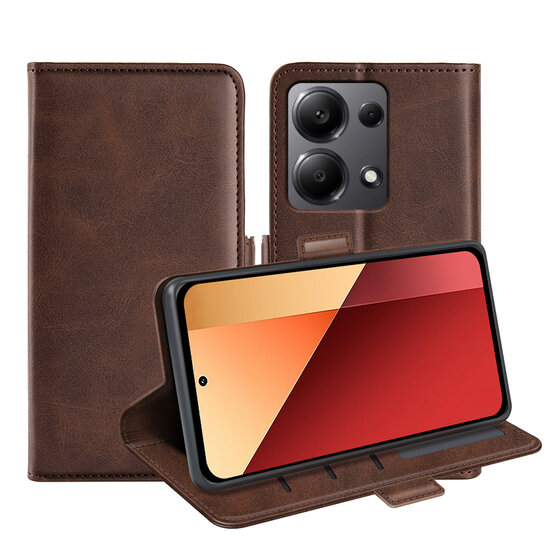 Xiaomi Redmi Note 13 Pro 4G Hoesje - MobyDefend Luxe Wallet Book Case (Sluiting Zijkant) - Bruin