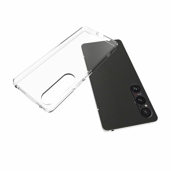 Sony Xperia 1 VI Hoesje, MobyDefend Transparante TPU Gelcase, Volledig Doorzichtig