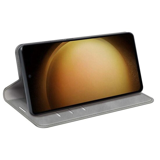 Samsung Galaxy S24 Plus (S24+) hoesje - Luxe Wallet Bookcase (Magnetische Sluiting) - Grijs