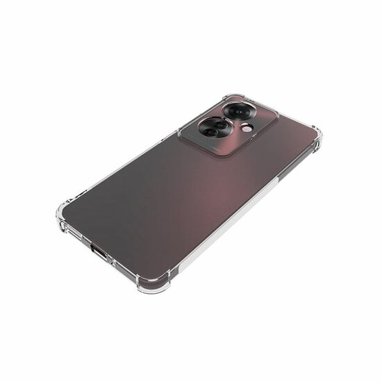 Oppo Reno 11F Hoesje - MobyDefend Transparante Shockproof TPU Backcover - Verstevigde Hoeken - Volledig Doorzichtig