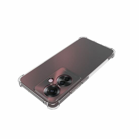 Oppo Reno 11F Hoesje - MobyDefend Transparante Shockproof TPU Backcover - Verstevigde Hoeken - Volledig Doorzichtig