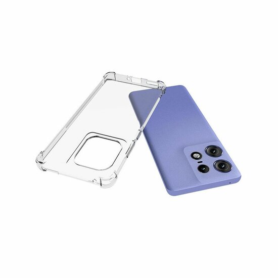 Motorola Edge 50 Pro Hoesje - MobyDefend Transparante Shockproof TPU Backcover - Verstevigde Hoeken - Volledig Doorzichtig