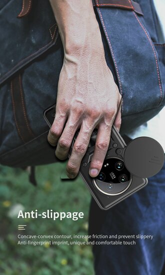 Xiaomi 14 Ultra Hoesje - MobyDefend Pantsercase Met Draaibare Ring - Rood