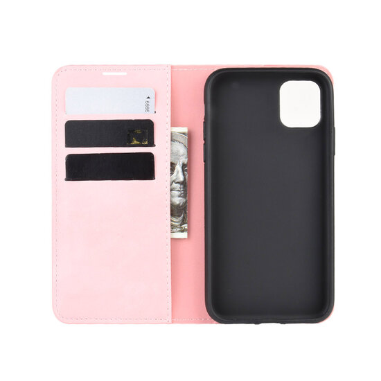 iPhone 11 Pro Hoesje - Luxe Wallet Bookcase (Magnetische Sluiting) - Roze