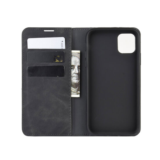 iPhone 11 Pro Hoesje - Luxe Wallet Bookcase (Magnetische Sluiting) - Zwart