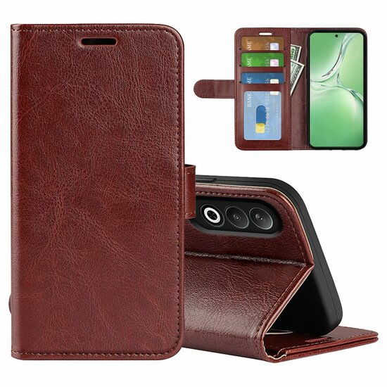 OnePlus Nord CE 4 Hoesje - MobyDefend Wallet Book Case (Sluiting Achterkant) - Bruin