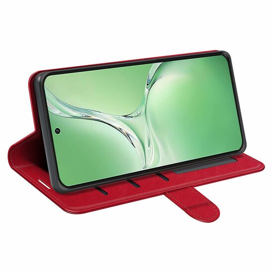 OnePlus Nord CE 4 Hoesje - MobyDefend Wallet Book Case (Sluiting Achterkant) - Rood