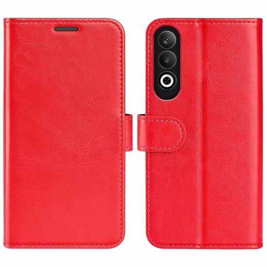 OnePlus Nord CE 4 Hoesje - MobyDefend Wallet Book Case (Sluiting Achterkant) - Rood