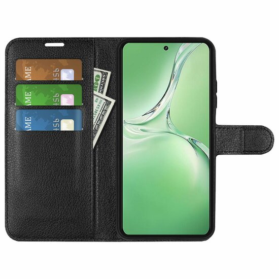 OnePlus Nord CE 4 Hoesje - MobyDefend Kunstleren Wallet Book Case (Sluiting Voorkant) - Zwart