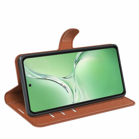 OnePlus Nord CE 4 Hoesje - MobyDefend Kunstleren Wallet Book Case (Sluiting Voorkant) - Bruin