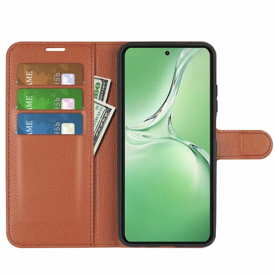 OnePlus Nord CE 4 Hoesje - MobyDefend Kunstleren Wallet Book Case (Sluiting Voorkant) - Bruin