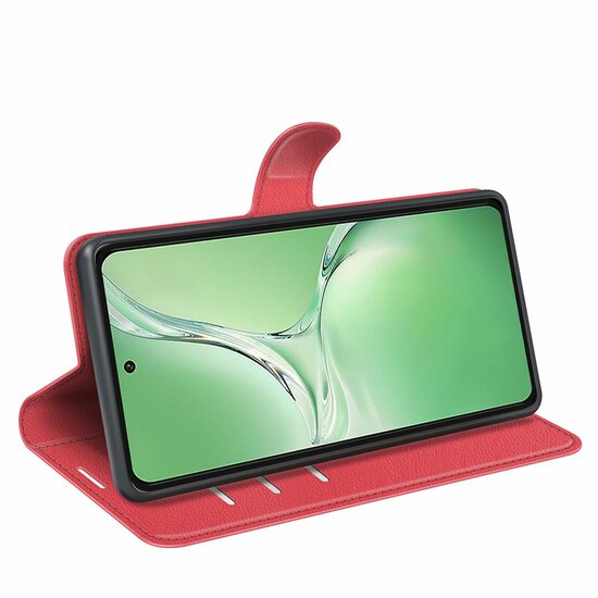 OnePlus Nord CE 4 Hoesje - MobyDefend Kunstleren Wallet Book Case (Sluiting Voorkant) - Rood