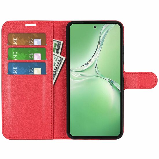 OnePlus Nord CE 4 Hoesje - MobyDefend Kunstleren Wallet Book Case (Sluiting Voorkant) - Rood