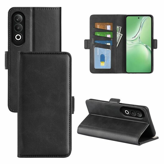 OnePlus Nord CE 4 Hoesje - MobyDefend Luxe Wallet Book Case (Sluiting Zijkant) - Zwart