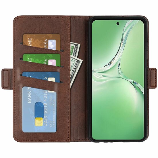 OnePlus Nord CE 4 Hoesje - MobyDefend Luxe Wallet Book Case (Sluiting Zijkant) - Bruin