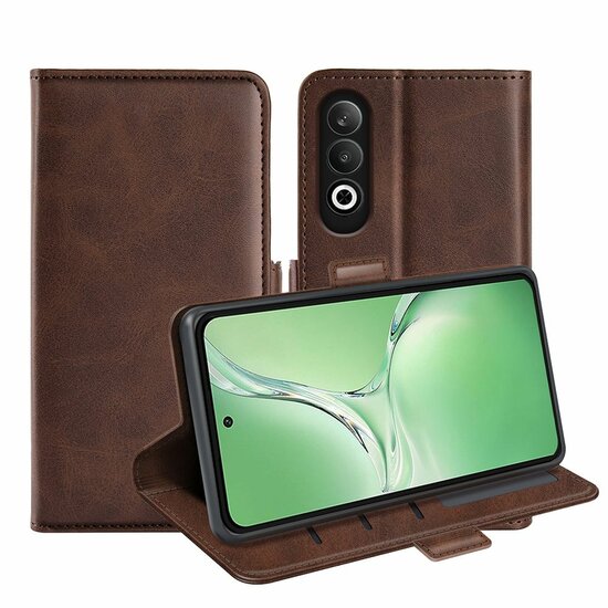 OnePlus Nord CE 4 Hoesje - MobyDefend Luxe Wallet Book Case (Sluiting Zijkant) - Bruin