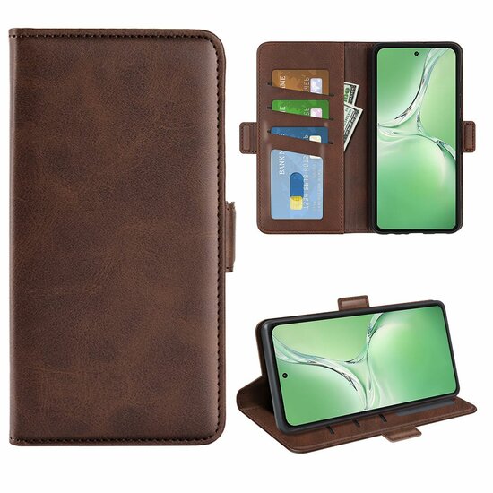 OnePlus Nord CE 4 Hoesje - MobyDefend Luxe Wallet Book Case (Sluiting Zijkant) - Bruin