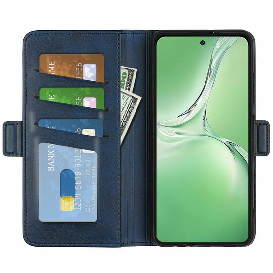 OnePlus Nord CE 4 Hoesje - MobyDefend Luxe Wallet Book Case (Sluiting Zijkant) - Blauw