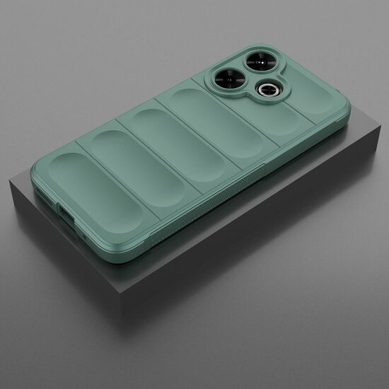 Xiaomi Redmi 13 4G Hoesje - MobyDefend TPU Gripcase - Groen