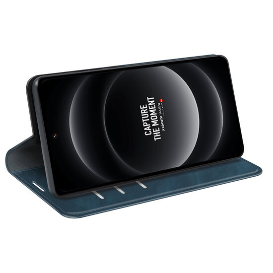 Xiaomi 14 Ultra Hoesje - Luxe Wallet Bookcase (Magnetische Sluiting) - Blauw