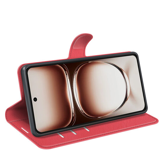 Oppo Reno12 Hoesje - MobyDefend Kunstleren Wallet Book Case (Sluiting Voorkant) - Rood
