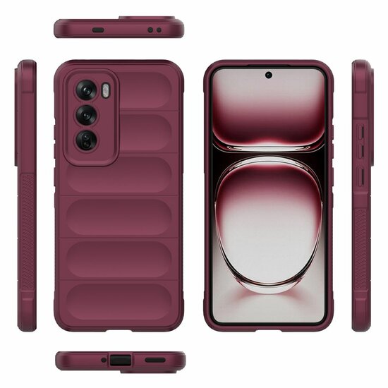 Oppo Reno12 Pro Hoesje - MobyDefend TPU Gripcase - Paars