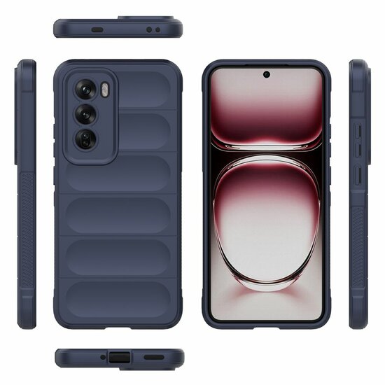 Oppo Reno12 Pro Hoesje - MobyDefend TPU Gripcase - Blauw