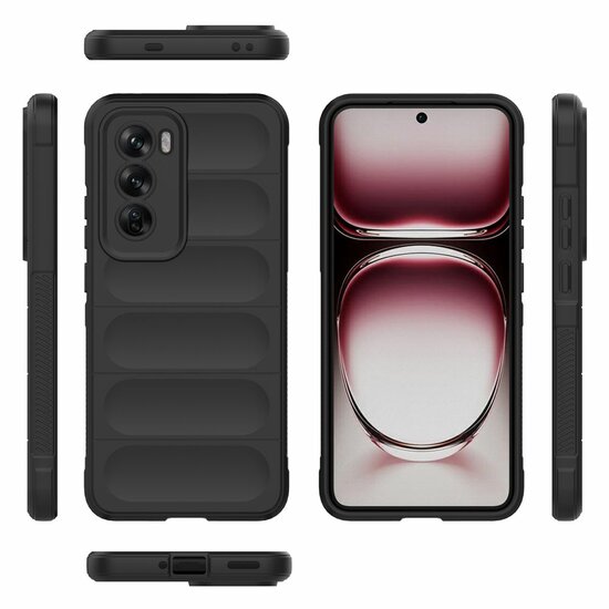 Oppo Reno12 Pro Hoesje - MobyDefend TPU Gripcase - Zwart