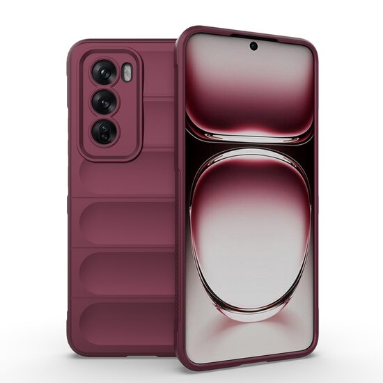 Oppo Reno12 Hoesje - MobyDefend TPU Gripcase - Paars
