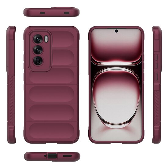 Oppo Reno12 Hoesje - MobyDefend TPU Gripcase - Paars