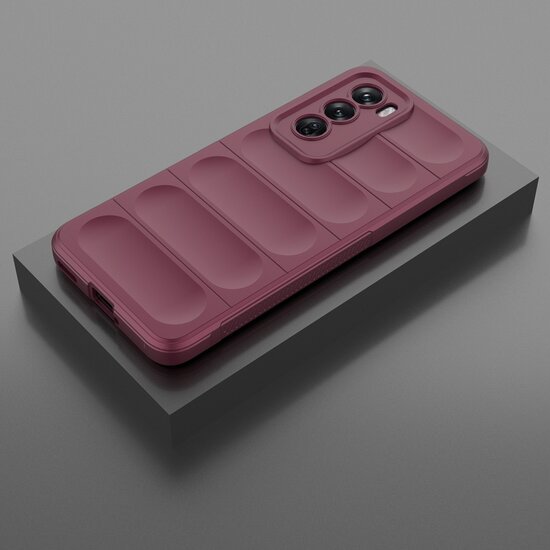 Oppo Reno12 Hoesje - MobyDefend TPU Gripcase - Paars