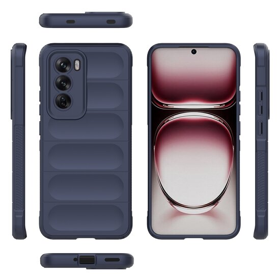 Oppo Reno12 Hoesje - MobyDefend TPU Gripcase - Blauw