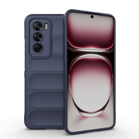 Oppo Reno12 Hoesje - MobyDefend TPU Gripcase - Blauw