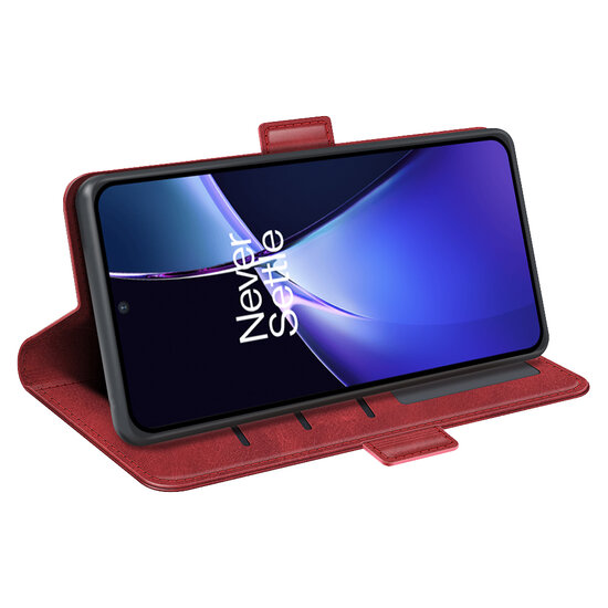 OnePlus Nord CE 4 Lite Hoesje - MobyDefend Luxe Wallet Book Case (Sluiting Zijkant) - Rood