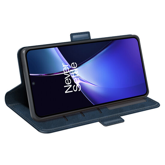 OnePlus Nord CE 4 Lite Hoesje - MobyDefend Luxe Wallet Book Case (Sluiting Zijkant) - Blauw