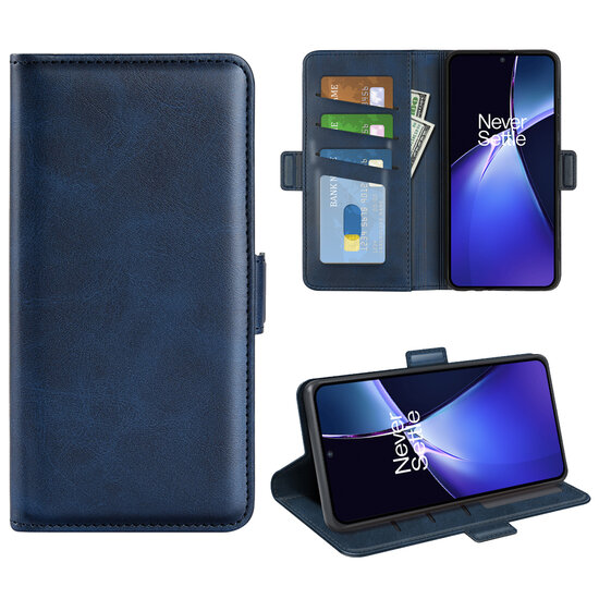 OnePlus Nord CE 4 Lite Hoesje - MobyDefend Luxe Wallet Book Case (Sluiting Zijkant) - Blauw