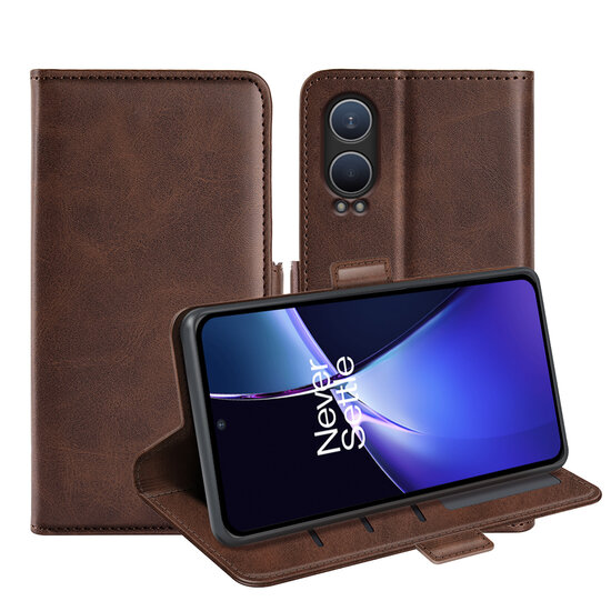 OnePlus Nord CE 4 Lite Hoesje - MobyDefend Luxe Wallet Book Case (Sluiting Zijkant) - Bruin