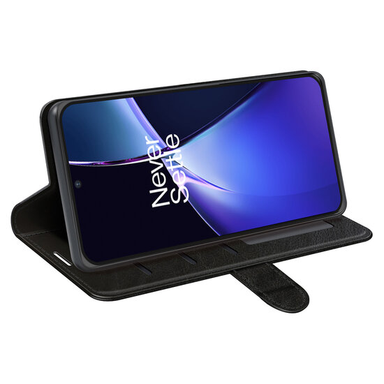 OnePlus Nord CE 4 Lite Hoesje - MobyDefend Wallet Book Case (Sluiting Achterkant) - Zwart
