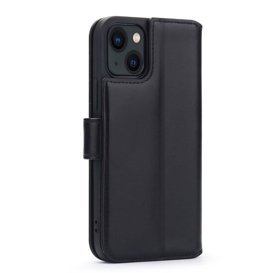 iPhone 13 Hoesje - Luxe MobyDefend Wallet Bookcase - Zwart