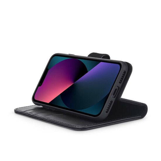 iPhone 13 Hoesje - Luxe MobyDefend Wallet Bookcase - Zwart